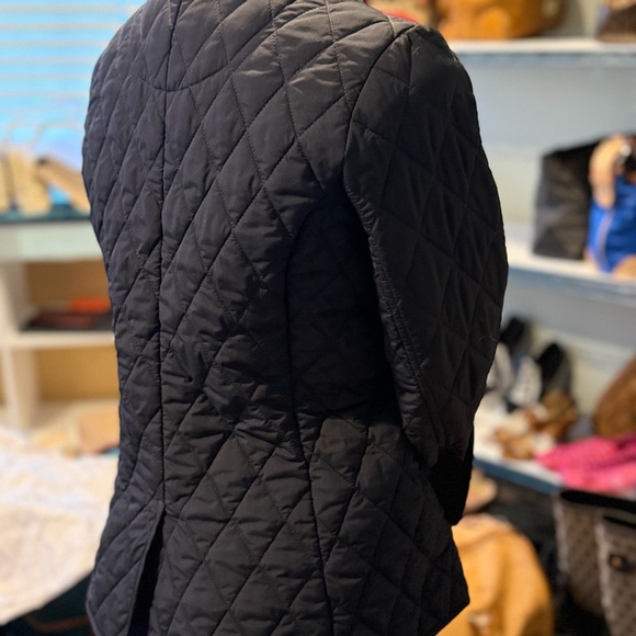 Lands' End Black Quilted Double-Breasted Jacket - XS/Petite - Picture 6 of 12